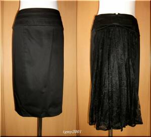 nanette lepore　ナネットレポー　日本製　後ろが可愛い素敵なスカート　黒　　美品