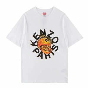 KENZO ケンゾー Tシャツ 半袖 レディース メンズ カジュアル デーリー ストリート ホワイトＬ