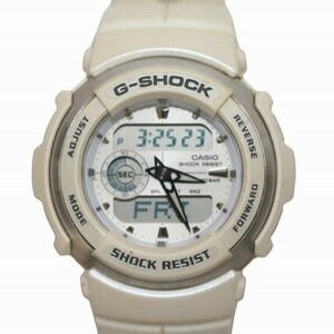 カシオジーショック CASIO G-SHOCK G-SPIKE ジースパイク 腕時計 ウォッチ 電波 クォーツ デジアナ クロノグラフ 白 ホワイト G-300LV