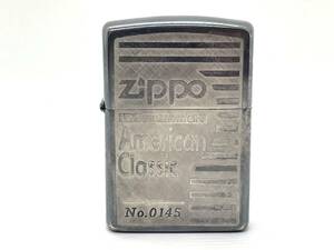 Zippo ジッポ オイルライター LIMITED EDITION American Classic No.0145 ナンバリング 喫煙具 火花確認済