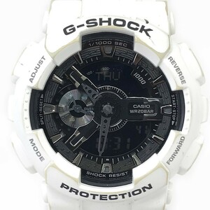 CASIO カシオ G-SHOCK ジーショック 腕時計 GA-110GW-7A クオーツ アナデジ ラウンド ホワイト ウォッチ コレクション 動作確認済み