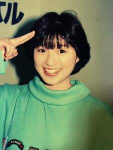 【レア】酒井法子　写真　緑スエット　80年代アイドル 
