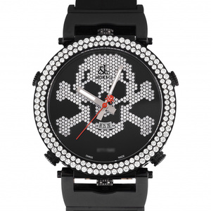 ジェイコブ JACOB&CO シックスタイムゾーン ベゼルダイヤ 世界限定500本 JC-LG6D ブラック文字盤 中古 腕時計 メンズ