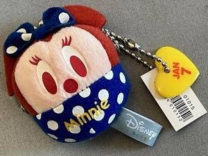 Disney baby★ディズニーベビー◇ぬいぐるみマスコット がま口サイフ [ミニーマウス] キーチェーン 未使用品 ＊非売品 カプセルトイ 