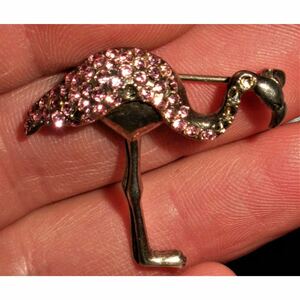 超希少!VINTAGE 1950’s PINK FLAMINGO STERLING SILVER PIN BROOCH USA NAVAJOビンテージピンクフラミンゴシルバーピン/ブローチ 