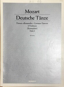 モーツァルト ドイツ舞曲第１巻 (2ヴァイオリン) 輸入楽譜 Mozart Deutsche Tanze 1 洋書
