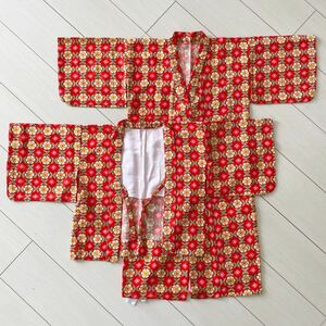 古着 着物 古布 アンティーク 子供柄 コレクション レトロ 大正浪漫 子供 冬物 アンサンブル 花柄 個性的な