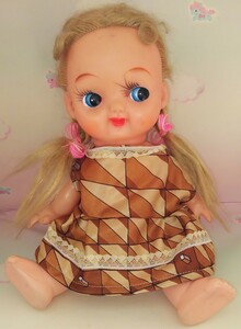 昭和レトロデコちゃん風抱き人形Dollドールビンテージアンティークサイズ約28cm