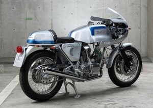 ドゥカティ 750SS DESMO 1975年 DUCATI 絵画風 壁紙ポスター 特大A1版 830×585mm（はがせるシール式）002A1