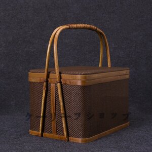 提籃籠 茶道具 収納する 竹細工 工芸品 手作り