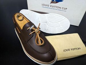 超美品 未使用 ヴィトン 7.5 LOUIS VUITTON ♯TD0062 ヴィトンカップ限定 デッキシューズ 箱付 8248