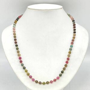 ■K18マルチカラートルマリンネックレス■a重量約23.5g tourmaline jewelry ネックレス necklace accessoryアクセサリー 18金 14金EB2