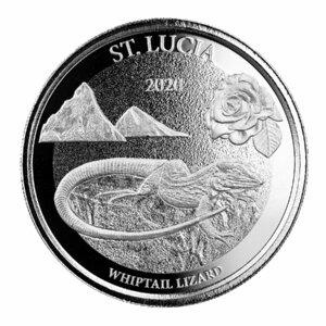 [保証書・カプセル付き] 2020 (新品) セントルシア「ウィップテール・リザード」純銀 1オンス 銀貨