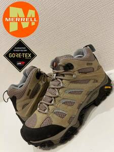 ★ゴアテックス★防水透湿★MERRELL★メレル★トレッキングシューズ★MOAB MID GORE-TEX★Vibramソール★グレー★US7.5★24.5cm★