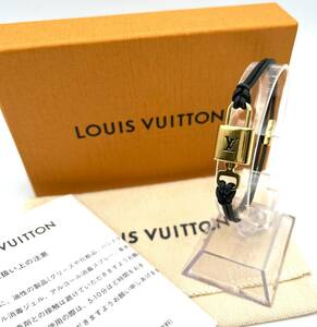 美品　LOUIS VUITTON ルイヴィトン M8138F ブレスレット・LV パドロック アクセサリー ブレスレット レザー ブラック レディース