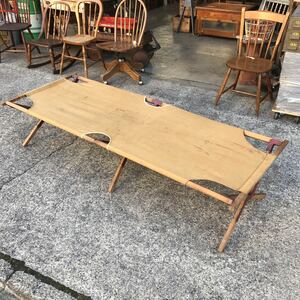 【ANTIQUES】キャンプ コット ベッド vintage アンティーク US 古着 ヴィンテージ　インダストリアル 雑貨 アウトドア