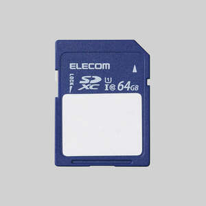 SDXCメモリカード 64GB 撮影日時や保存内容などを書き込めるフリースペースが大きいラベル採用 SDカードが入るケース付: MF-FS064GU11C