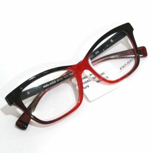 アランミクリ Alain Mikli A03037 008 眼鏡／メガネフレーム 新品 レッド＆ブラック イタリア製