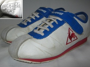 ★中古品 le coq sportif ルコックスポルティフ MONTPELLIER モンペリエ スニーカー US11.5(18.5cm) KIDS キッズ 子供靴 UNISEX 男女兼用★