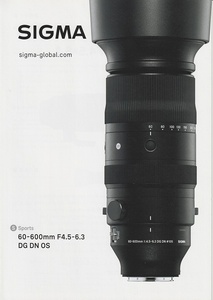 シグマ SIGMA レンズ Sports/60-600mm f4.5-6 の カタログ/2023.1(未使用美品)