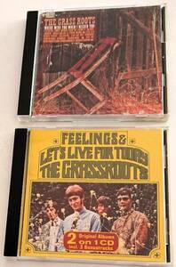 【送料無料】60-70年代米国 ザ・グラスルーツ初期CD2枚1st[冷たい太陽]+2nd/3rd[今日を生きよう/フィーリングス]ロブ・グリル P.F.スローン