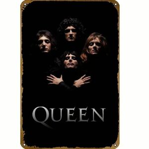 クイーン　Queen メタル　アート　看板　ポスター　30×19.5 cm ロック　ミュージシャン