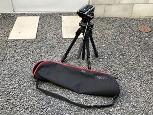 Manfrotto マンフロット ビデオ三脚セット 190go! アルミニウム三脚4段 / MVH500AH / ボールカメラレベラー 438 / バッグ 70CM MB MBAG70N