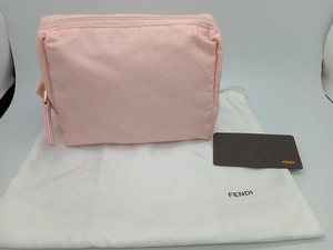 FENDI ナイロン コスメポーチ ピンクベージュ フェンディ 保存袋付