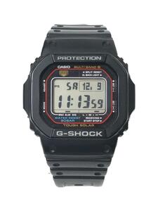 CASIO◆ソーラー腕時計・G-SHOCK/デジタル/レザー/BLK/BLK//