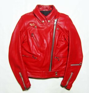 ほぼデッド 70’s 青ウイングタグ Lewis Leathers CYCLONE ヴィンテージ ルイスレザー サイクロン/ライダース/レッド/オリジナル