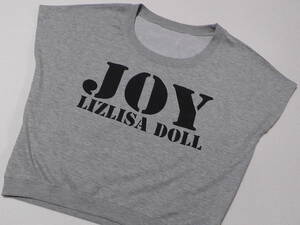 LIZ LISA doll　半袖　トレーナー　薄手　ＪＯＹ　グレー　サイズフリー　１６０ぐらい