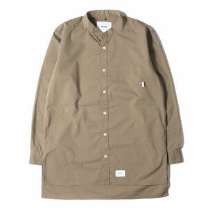 WTAPS ダブルタップス シャツ サイズ:S 18SS スタンドカラー ストレッチ ロングシャツ KULTUR LS 02 / SHIRT ベージュ トップス ブランド