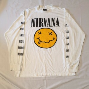 NIRVANA ニルヴァーナ Ｔシャツ Kurt Cobain sonic youth Pink Floyd METALLICA hiphop ロンTEE Oasis オアシス Marilyn Manson USA 長袖