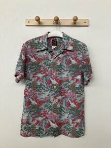 oniwa soto オニワソト メンズ レーヨン壁縮緬 総和柄 アロハシャツ 美品(未着用に近い) size M