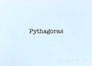 サイモン・パターソン（Simon Patterson）”Pythagoras（ピタゴラス)” シルクスクリーン サイン エディション