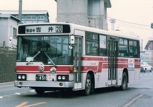 【 バス写真 Lサイズ 】 西鉄 懐かしの赤バス1986年式 ■ ３０ ■ ５枚組