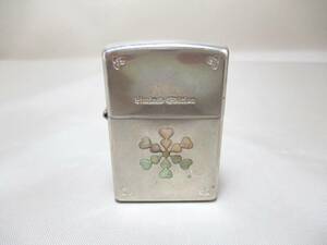 E134*ZIPPO 46*　貝入り　ジッポライター　1点　/中古　/火花なし　/シリアル　【送料込】