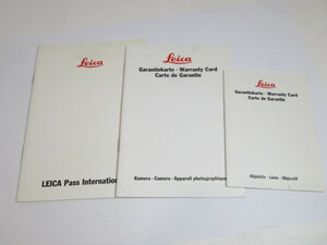 【 中古品 】Leica Pass 使用説明書 (外国語)ライカ [管LE439]