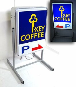 緑屋Re■ KEY COFFEE キーコーヒー　電飾看板　自立看板　店舗用品　照明　/s/kc2/5-125/H#ヤマト200