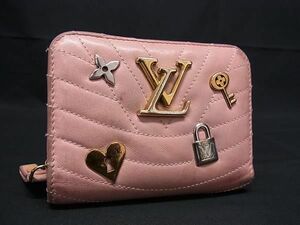 1円 LOUIS VUITTON ルイヴィトン M63965 ラブロック ポルトフォイユ コンパクト ジップ 二つ折り 財布 ウォレット 札入れ ピンク系 FA4387