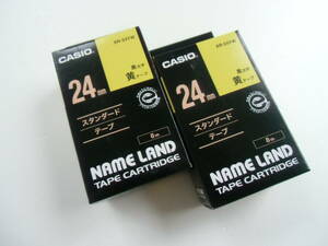 【新品ジャンク】CASIO カシオ ネームランド テープカートリッジ 24mm 　XR-24YW黄