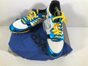 asics アシックス 陸上競技シューズ タイガーパウ JAPAN-TB TFP339 27.5cm ブルー×イエロー スパイクシューズ 新品 未使用品