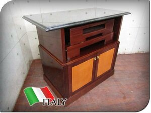 ■ITALIA/イタリア最高級■オーセンティック■御影石■マホガニー■コンソールキャビネット■60万■khhn2911k