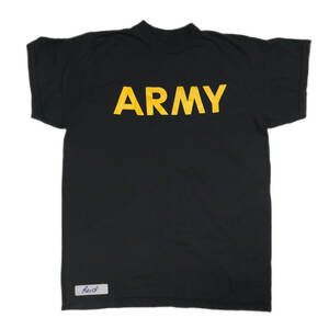 米軍 ARMY プリント トレーニングTシャツ 黒 MEDIUM 本物 アメリカ陸軍 ②