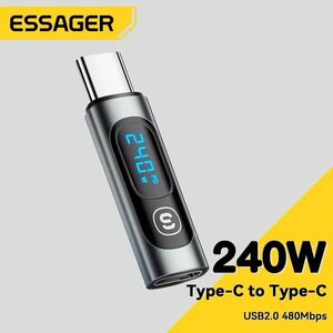 ESSAGER USB Type-C to Type-C 240W 電力表示 デジタルディスプレイ