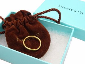 箱・袋・カード Tiffany & Co. ティファニー K18 カーブ バンド リング エルサペレッティ YG イエローゴールド (約)9号 (約)2.4g