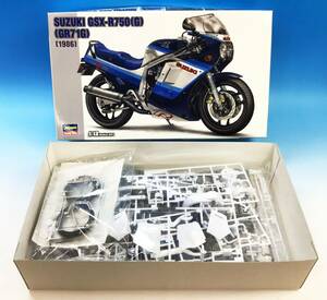 内袋未開封 未組立 ハセガワ 1/12 スズキ GSX-R750 GR71G 1986 取説あり 元箱 オートバイ バイク プラモデル