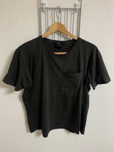 ［CUCCI］グッチ　半袖Tシャツ　ポケット付き　焦茶系　Mサイズ Y809