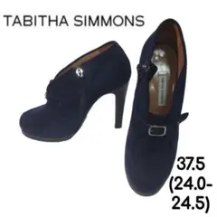Tabitha Simmons　スエード　ブーティ　ショートブーツ　ジップ　紺