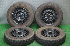 ホンダ　純正　軽トラ等に　100/4H　スチール　鉄　TOYO オープンカントリー R/T　ゴツゴツ　145/80R12 80/78N LT　19年　4本　8